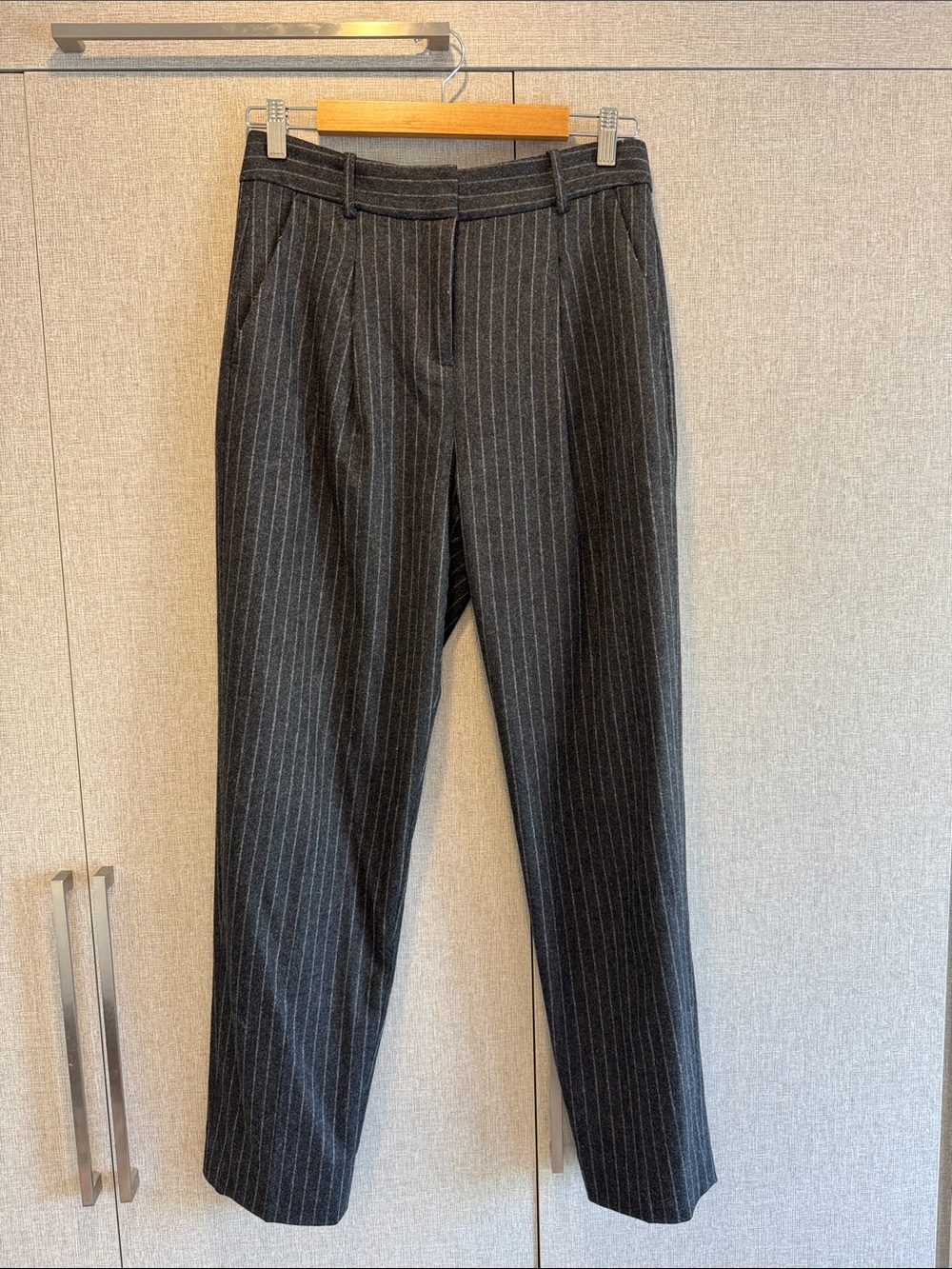 Banana Republic Charcoal Pinstripe Trousers